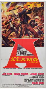 THE ALAMO - Three Sheet (41" x 81"); Roadshow Format; Fine Folded: THE ALAMO Three Sheet (41" x 81"); Roadshow Format Fine Folded; Artwork by Reynold Brown United Artists , 1960 This huge spectacle Western was released into theaters initially in the Todd-AO