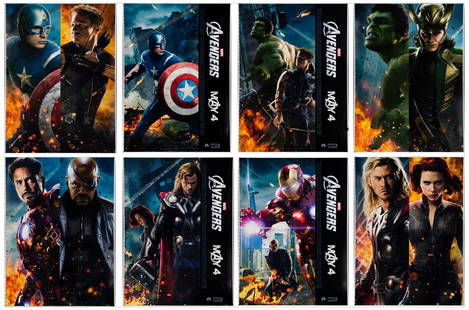 THE AVENGERS - Printer's Proof Bus Shelters (8) (60" x 81"); Very Fine- Rolled: THE AVENGERS Printer's Proof Bus Shelters (8) (60" x 81") Very Fine- Rolled Walt Disney Marvel, 2012 Before a poster is printed in larger quantities, a limited number