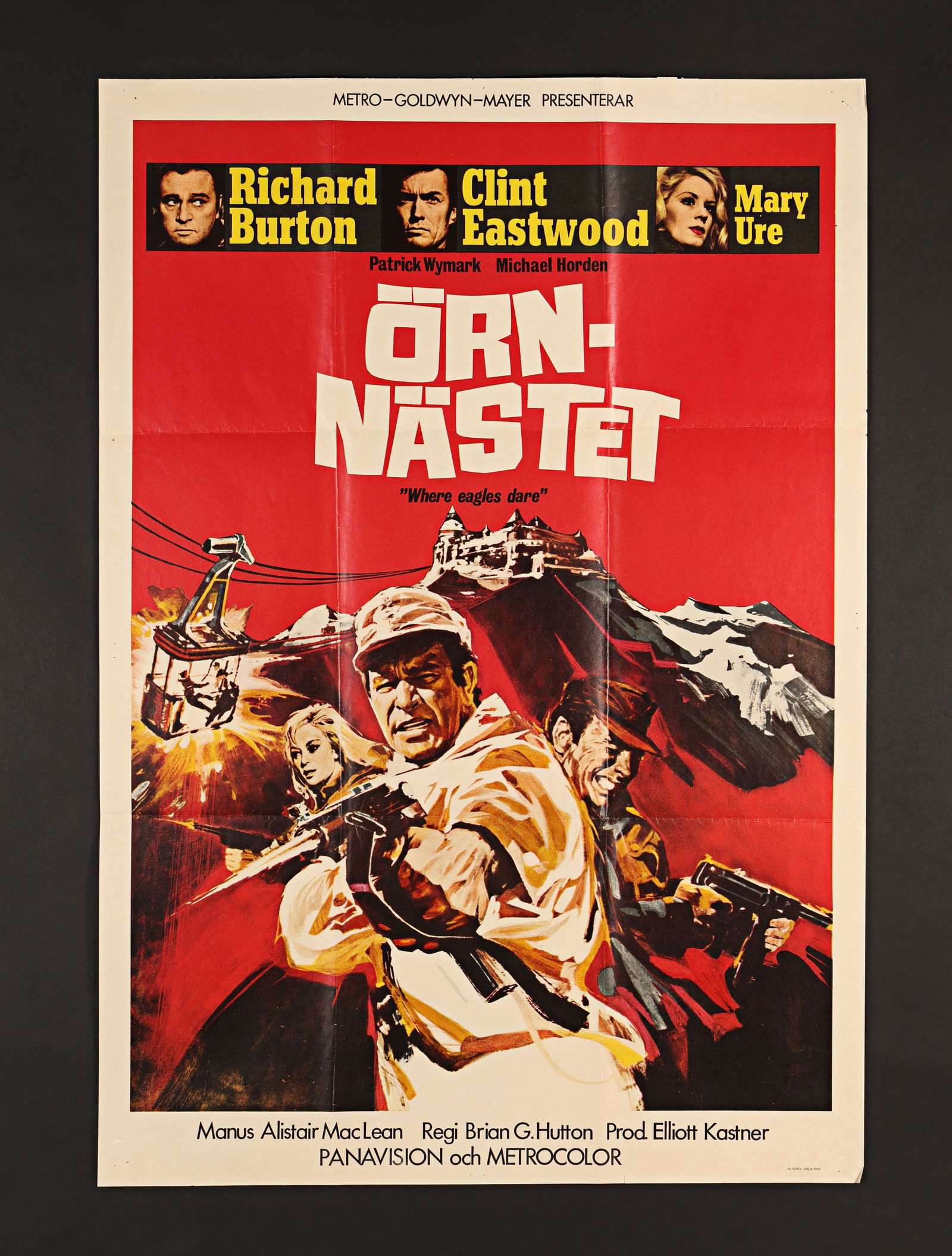 WHERE EAGLES DARE (1968) - David Frangioni Collection: Swedish Poster, 1969 (First Release) (1 of 1)