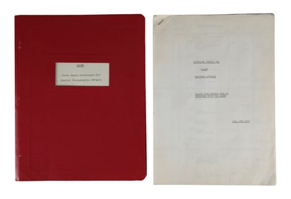 ALIEN (1979) - First Draft Printed Storyboard Artwork Portfolio and Production Schedule