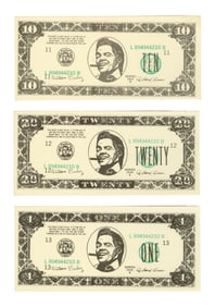 BACK TO THE FUTURE PART II (1989) - Set of Three Production-Made Biffco Currency Notes
