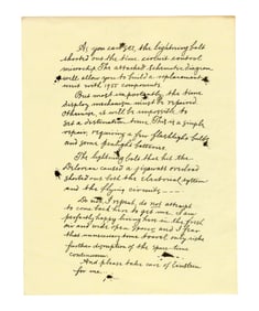 BACK TO THE FUTURE PART III (1990) - Page from Doc Brown's (Christopher Lloyd) 1885 DeLorean Repair