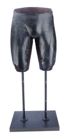 BATMAN (1989) - Production-Made Batman (Michael Keaton) Upper Leg Armor on Display