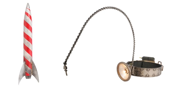 BATMAN RETURNS (1992) - Fat Clown's (Travis McKenna) Light-Up Headlamp with Penguin Rocket Missile