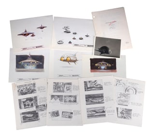 BATTERIES NOT INCLUDED (1987) - Hand-Drawn Ralph McQuarrie Robot Concept Sketches and Screenplay