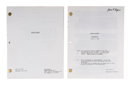 BLADE RUNNER (1982) - Production Script and Storyboards