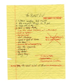 THE BUCKET LIST (2007) - Distressed Bucket List