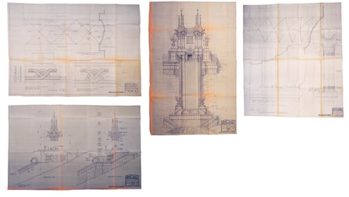 CONAN THE BARBARIAN (1982) - Set of Four Printed Mountain of Power Blueprints