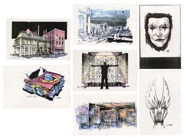 THE CROW (1994) - Hand-Drawn Sketches and Concept Art Prints