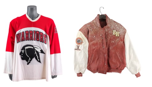 D3: THE MIGHTY DUCKS (1996) - Luis Mendoza's (Mike Vitar) Warrior Hockey Jersey and Frozen Warriors