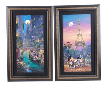 DISNEY STUDIOS - Pair of James Coleman Mickey and Minnie Mouse Prints