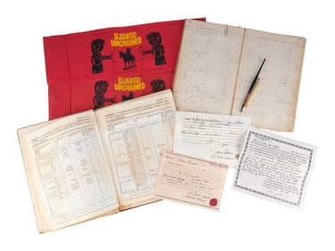 DJANGO UNCHAINED (2012) - Broomhilda von Shaft's (Kerry Washington) Freedom Papers and Calvin