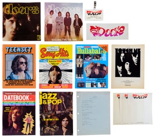 THE DOORS (1991) - Set of Record Covers, Magazines and Production Paperwork