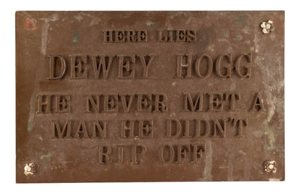 THE DUKES OF HAZZARD (T.V. SERIES, 1984) - Dewey Hogg's (Robert Morse) Grave Marker