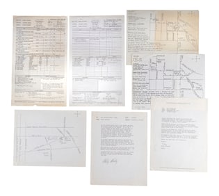 E.T. THE EXTRA-TERRESTRIAL (1982) - Seven Sheets of Production Paperwork