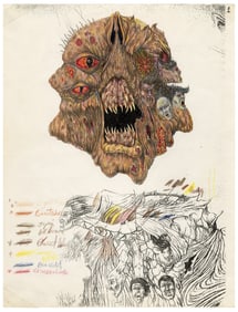 EVIL DEAD II (1987) - Doug Beswick Collection: Hand-Illustrated Demon Concept Artwork Print