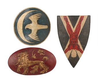 GAME OF THRONES (T.V. SERIES, 2011-2019) - Bolton Shield, Lannister Shield, Arryn Shield