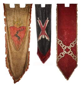 GAME OF THRONES (T.V. SERIES, 2011-2019) - Baratheon, Bolton, and Umber House Banners