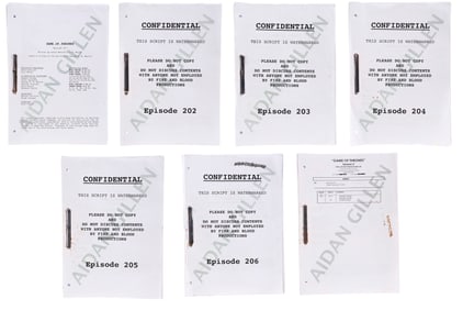 GAME OF THRONES (T.V. SERIES, 2011-2019) - Set of Aidan Gillen's Seven Personal Annotated Season 2