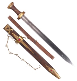 GLADIATOR (2000) - Barbarian Chief's (Chick Allan) Sword and Scabbard