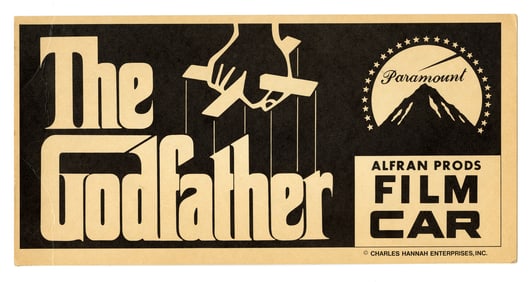 THE GODFATHER (1972) - Film Car Placard