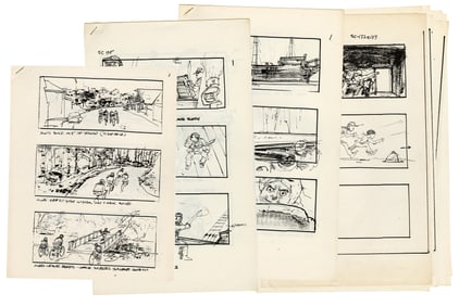 THE GOONIES (1985) - Collection of Printed Jack Johnson Storyboards