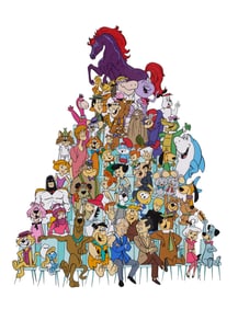 HANNA-BARBERA - Hand-Painted Publicity Cel featuring William Hanna and Joseph Barbera