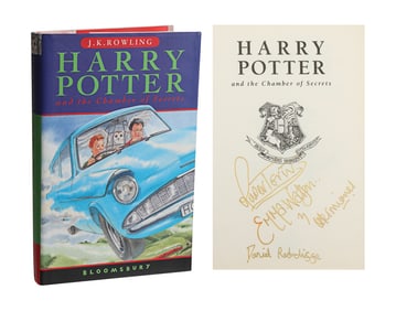 HARRY POTTER AND THE CHAMBER OF SECRETS (2002) - Cast-Autographed Hardback Book
