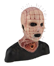 HELLRAISER (2022) - The Priest's (Jamie Clayton) Pinhead Makeup Appliance and Cowl