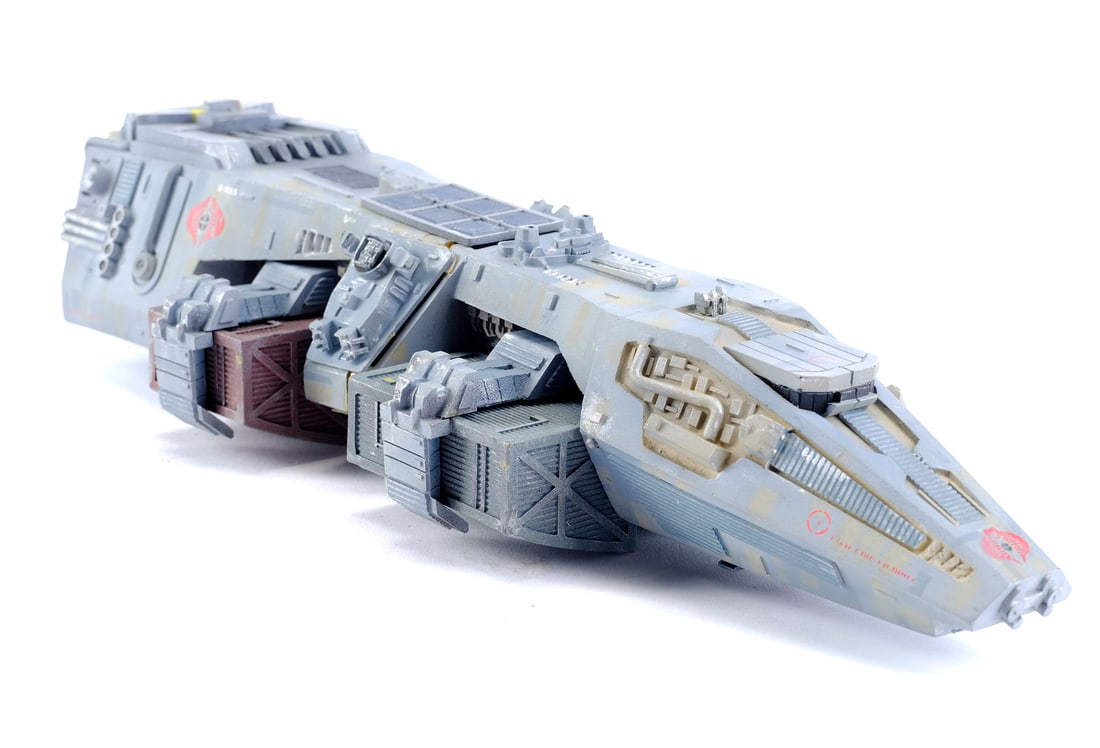 STAR TREK: DEEP SPACE NINE (T.V. SERIES, 1993 - 1999) - Production-Made Ship Model Miniature with: STAR TREK: DEEP SPACE NINE (T.V. SERIES, 1993 - 1999) - Production-Made Ship Model Miniature with Cobra Command Logos - A ship model miniature with Cobra Command logos from the production of Rick Berm