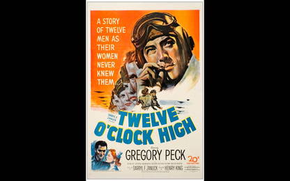 12 O'CLOCK HIGH - One Sheet (27" x 41"); Very Fine on Linen