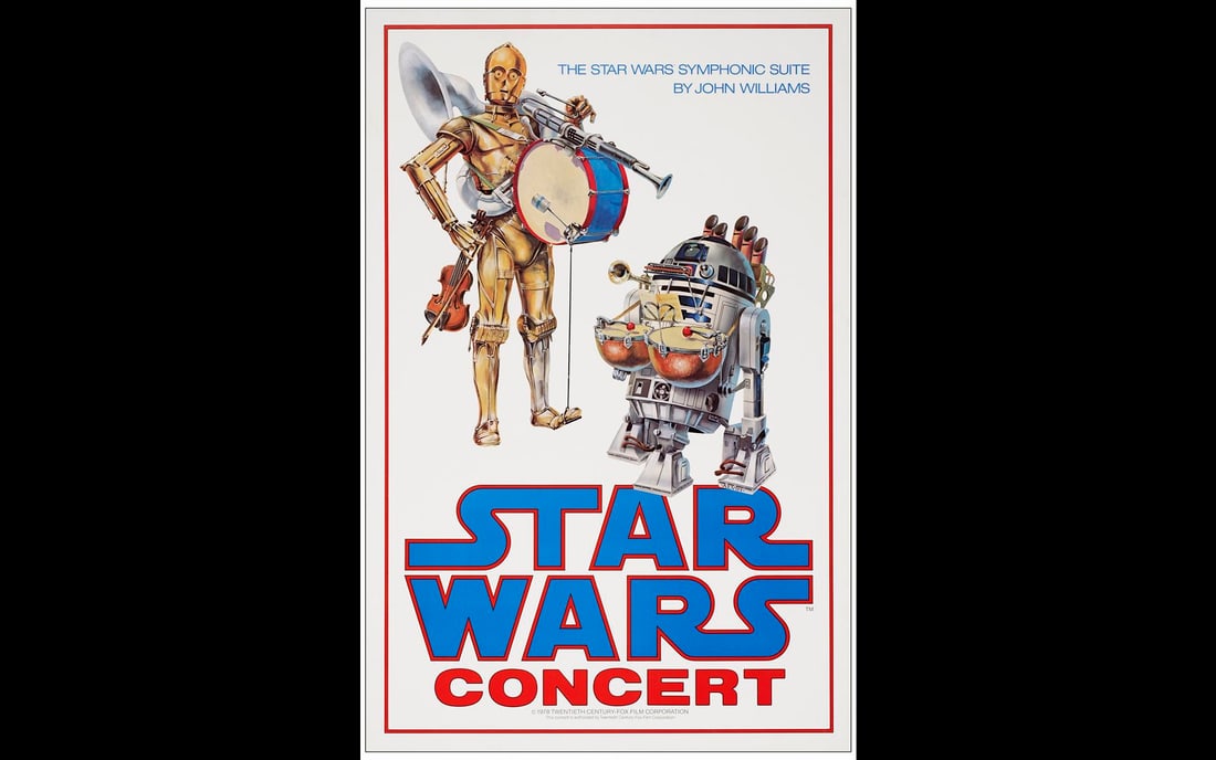 STAR WARS: A NEW HOPE - One Sheet (24.25"" x 37"); Symphonic Suite Concert By John Williams Style;: STAR WARS: A NEW HOPE One Sheet (24.25"" x 37"); Symphonic Suite Concert By John Williams Style Near Mint Rolled; Artwork by John Alvin 20th Century Fox , 1978 In Nove