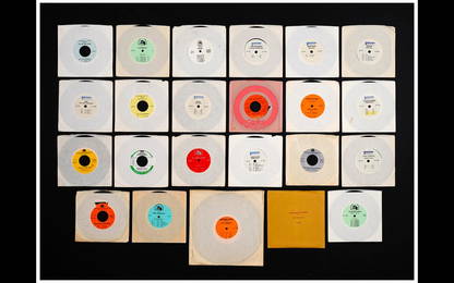 ALIEN - 45 RPM Radio Spot Records (22) and 33 1/3 RPM Record (1) (10.25" x 10.25" x 2"); Near Mint