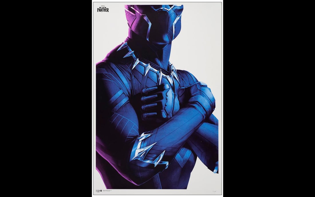 BLACK PANTHER - Limited Edition Screen Print (24" x 36"); Variant Edition, Hand-Numbered; Fine+ (1 of 1)
