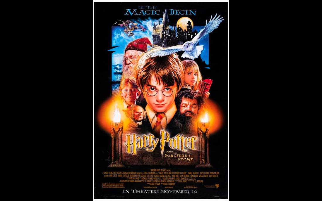 HARRY POTTER AND THE SORCERER'S STONE - One Sheet (27" x 40"); Double-Sided Advance; Very Fine+ (1 of 1)