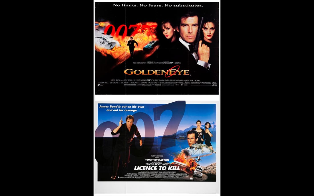 JAMES BOND: VARIOUS PRODUCTIONS - British Quads (2) (30" x 40"); Double-Sided and Single-Sided; Very (1 of 3)