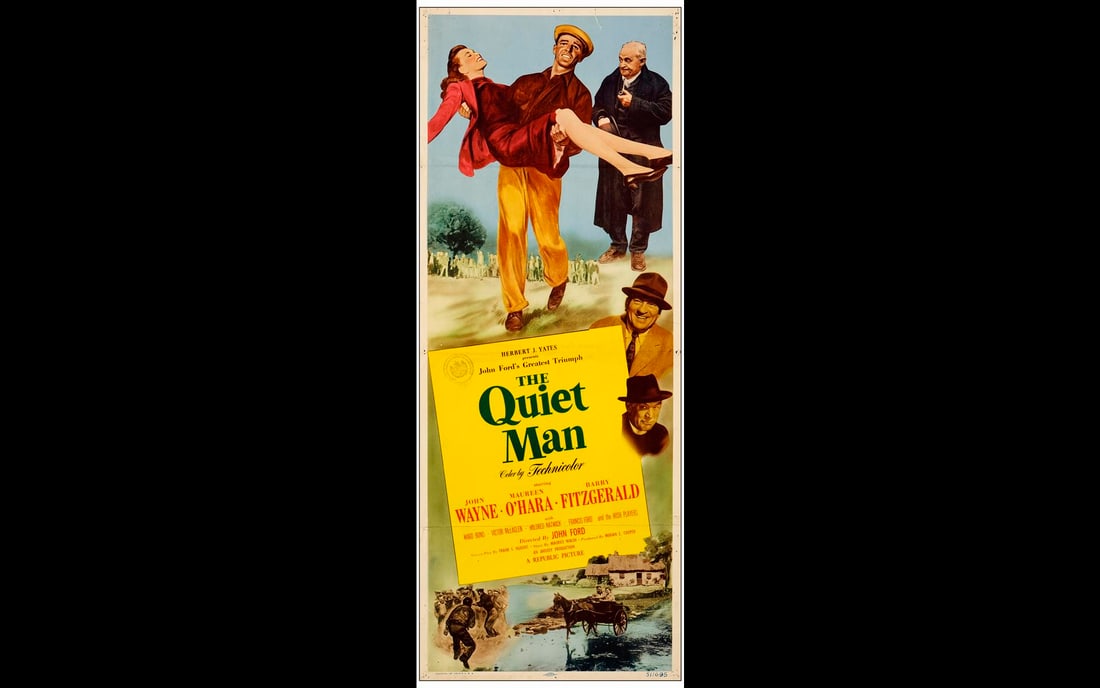 THE QUIET MAN - Insert (14" x 36"); Fine+ Folded: THE QUIET MAN Insert (14" x 36") Fine+ Folded 20th Century Fox, 1952 This attractive poster from director John Ford's Academy Award-winning drama is folded as issued.