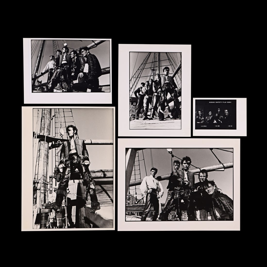 ADAM AND THE ANTS - The Rockarchive Collection: Five Vintage Silver Gelatin Promotional Photoshoot P: ADAM AND THE ANTS - The Rockarchive Collection: Five Vintage Silver Gelatin Promotional Photoshoot Prints by Richard Mann, Cutty Sark, 1980 - Five vintage silver gelatin photographic prints showing Ad