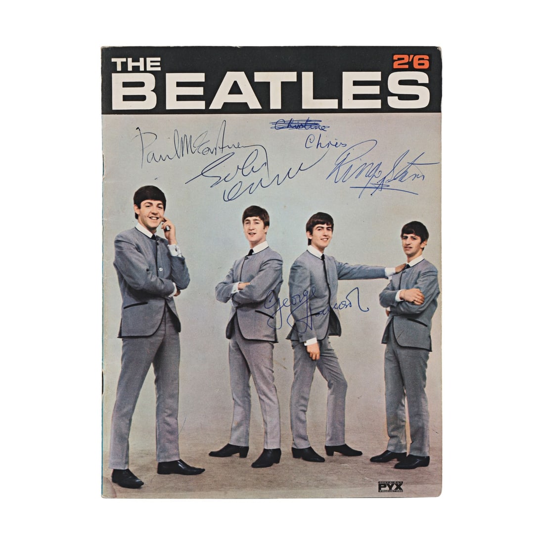 THE BEATLES - Paul McCartney, John Lennon, George Harrison and Ringo Starr-Autographed ''Life With T: THE BEATLES - Paul McCartney, John Lennon, George Harrison and Ringo Starr-Autographed ''Life With The Beatles'' Booklet - A rare autographed "Life With The Beatles" booklet. Printed by PYX Production