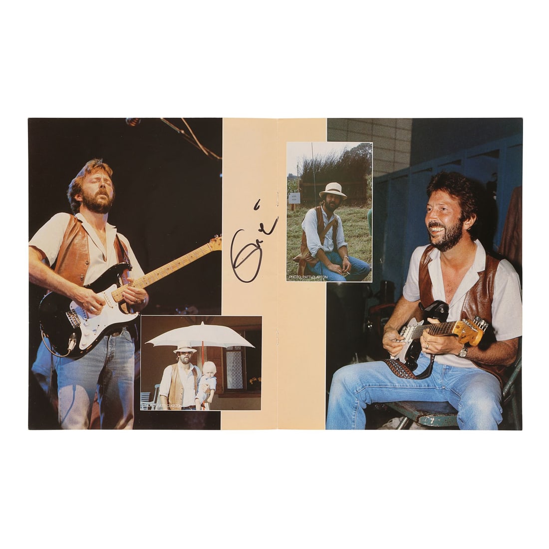 ERIC CLAPTON - Autographed Tour Programme Page (1 of 3)
