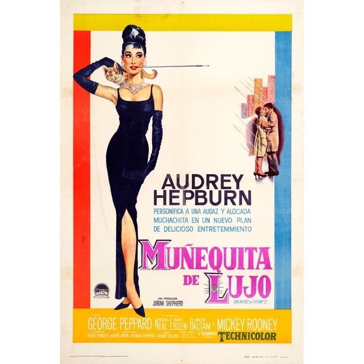 BREAKFAST AT TIFFANY'S - Argentinian One Sheet (29" x 43"); Fine+ on Linen (1 of 1)