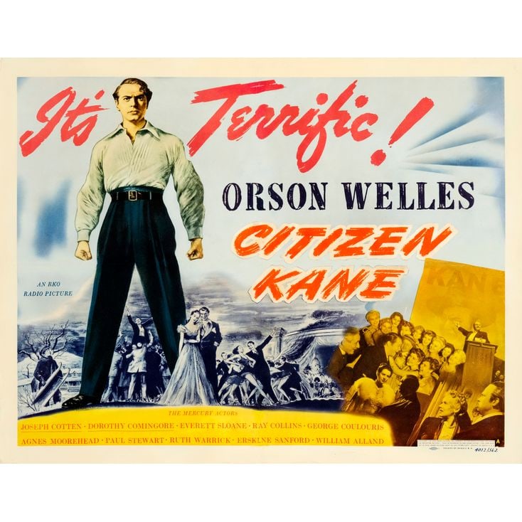 CITIZEN KANE - Half Sheet (22" x 28"); Style A; Very Fine- on Paper (1 of 1)