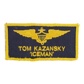 TOP GUN (1986) - Tom "Iceman" Kazansky's (Val Kilmer) Flight Suit Name Patch