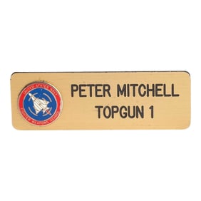 TOP GUN (1986) - Pete "Maverick" Mitchell's (Tom Cruise) Uniform Nameplate