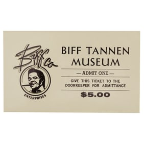 BACK TO THE FUTURE PART II (1989) - Biff Tannen Museum Ticket