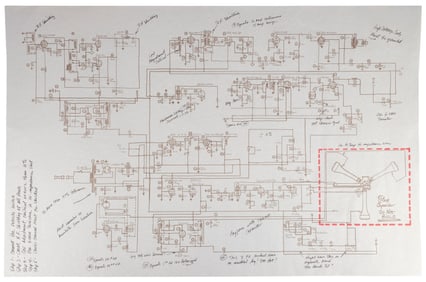 BACK TO THE FUTURE PART III (1990) - Printed Flux Capacitor Schematic