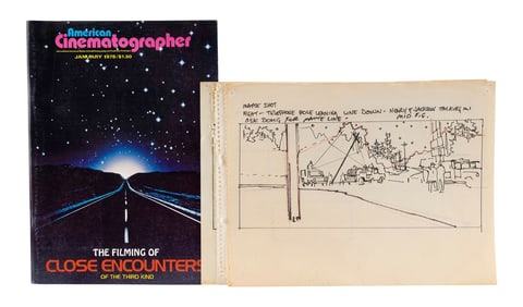 CLOSE ENCOUNTERS OF THE THIRD KIND (1977) - Douglas Trumbull Collection: Hand-Drawn George Jensen