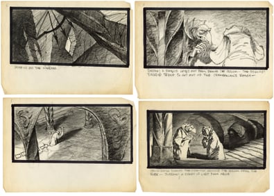 THE DARK CRYSTAL (1982) - Gerard Bourke Collection: Set of Four Hand-Drawn Annotated Mike Ploog