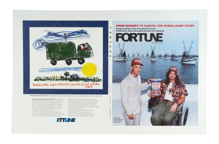 FORREST GUMP (1994) - Forrest Gump (Tom Hanks) and Lieutenant Dan's (Gary Sinise) Fortune Magazine