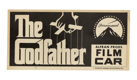THE GODFATHER (1972) - Film Car Placard